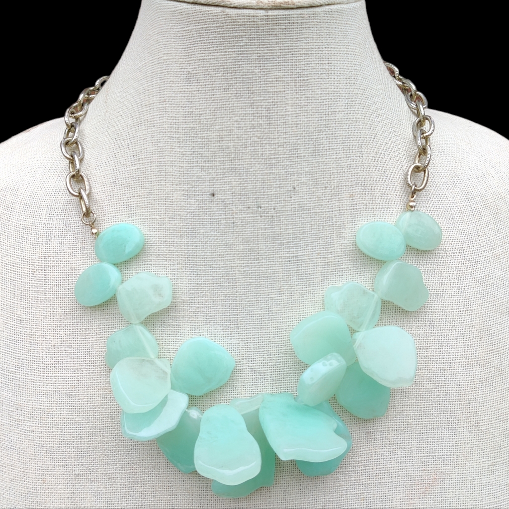 Sugar Fix Teal Stone Necklace 17$